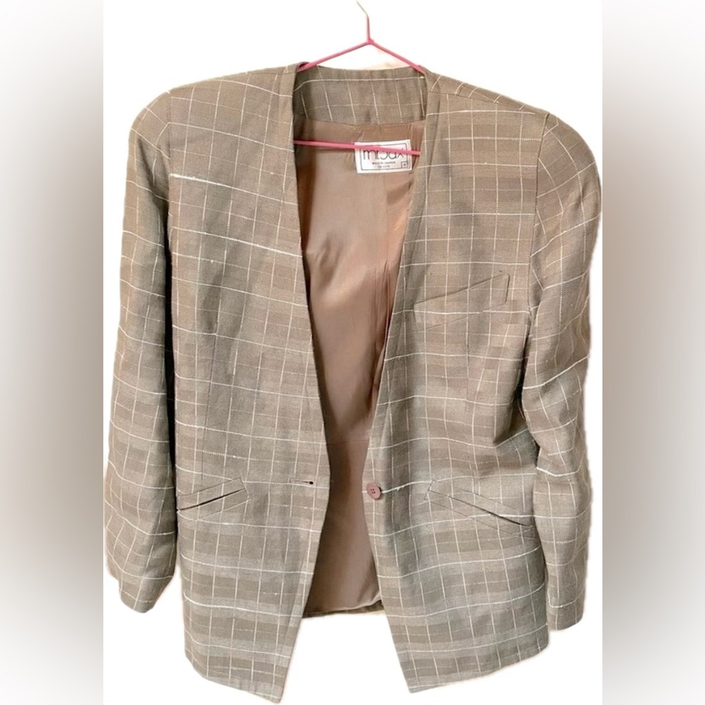 Vintage Viscose Linen Blazer